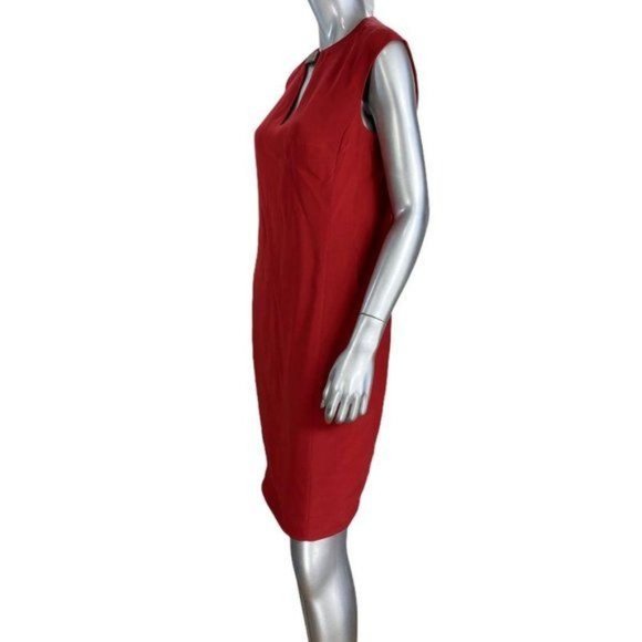 Ralph Lauren Black Label Silk Blend Red Sheath Dress 8 - Picture 4 of 6